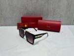 Cartier Square Frame Sunglasses Brown & Gold