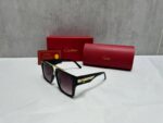 Cartier Square Frame Sunglasses Brown & Gold - Image 2