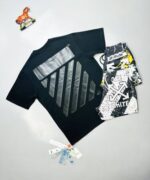 Off White SHORTS AND T-SHIRT SET in 2 Colors - Image 3