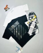 Off White SHORTS AND T-SHIRT SET in 2 Colors - Image 2