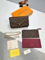 Louis Vuitton LV Women's Felicie Pouchette Clutch Chain Strap Bag - Image 2