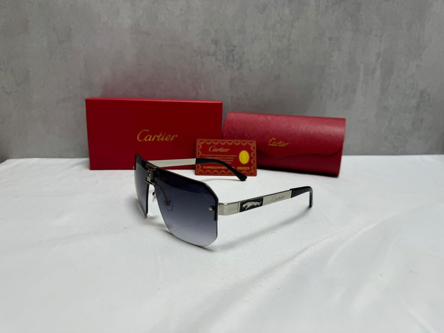 4503592478.jpg Cartier Wooden Stick Panther Sunglasses - Image 1