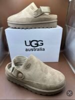 UGG Goldenstar Double Buckled Driftwood Clogs