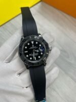 Rolex Yacht-Master in Black Color With Rubber Straps Watch For Men's - Image 2