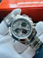 Rolex Cosmograph Daytona Oyster Perpetual White Gold Meteorite Dial Watch For Men's