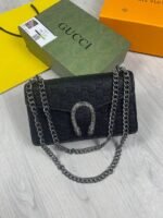 Gucci Women Dionysus Clutch GG Supreme Mini Bag With Chain