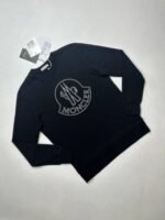 Moncler Enfant Logo-Embroidered Jumper Black For Men's - Image 3