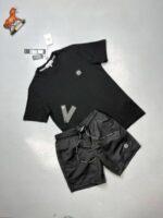 Stone Island Men's T-shirts Shorts Set Black White Blue Green Patch Logo Sale UK - Image 2