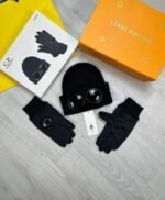 C.P. Company Goggles Beanie Hat & Gloves Set Black - Image 2