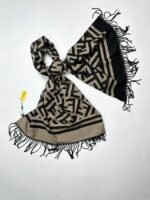 Fendi Wool Scarf Silk Jacquard Winter Fashion For Women in 2 Colors