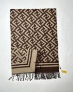Fendi Wool Scarf Silk Jacquard Winter Fashion For Women in 2 Colors - Image 5