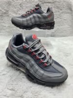 Nike Air Max 95 Grey Red Trainers For Men's - Image 2