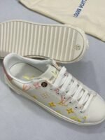 Louis Vuitton Monogram Debossed Time Out Leather Women's Trainers