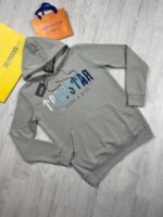 Trapstar London Chenille Decoded Embroidered It's a Secret Stylish Hoodie In Grey Color