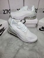 Nike Air Max 270 Triple White Trainers For Men's - Image 2