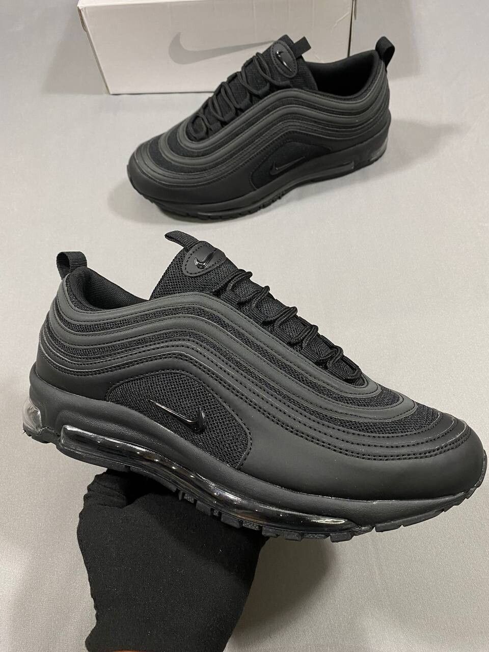 4613442448.jpg Nike Air Max 97 Men's Shoes in Black Color UK - Image 1