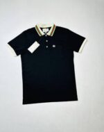 Gucci Men's Piquet Polo Shirt GG Black White - Image 3