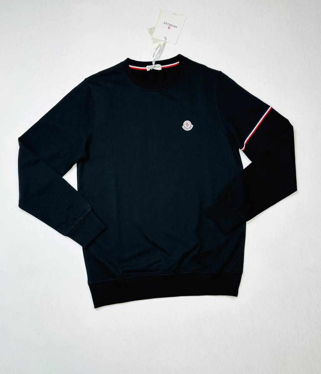 4613492878.jpg Moncler Logo Patch Black Jumper For Men's - Image 1