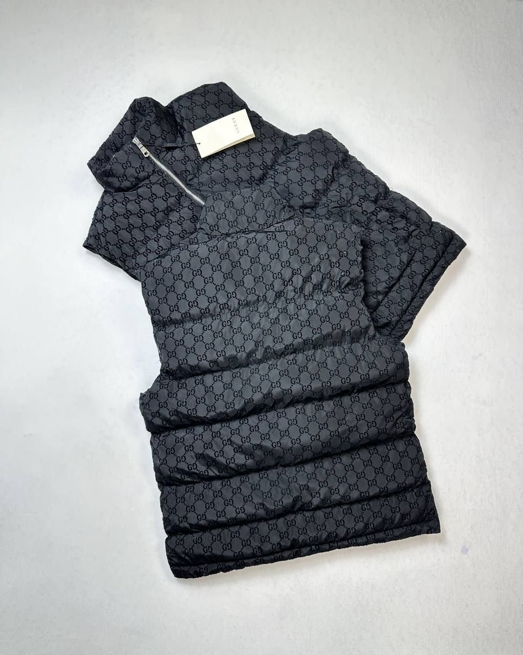 4615201742.jpg Gucci Men's Women's Black Down GG Vest Bodywarmer - Image 1