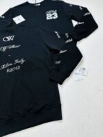 Off-White Crew Neck Jumpers For Men's in Black Color - Image 4