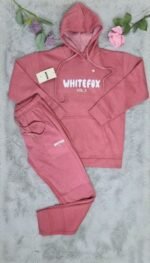 White Fox Women’s Two Piece Letter Graphic Print Hoodies Tracksuits in Different Colors - Image 2