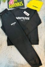 White Fox Crew Neck Logo Printed Tracksuits For Women's in Different Colors - Image 3