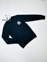 Amiri Logo Print Classic Crew Neck Jumper For Men's in Black Color - Image 3