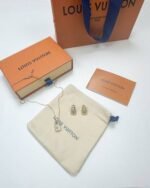 Louis Vuitton LV Women's Lock Necklace Earrings - Image 2