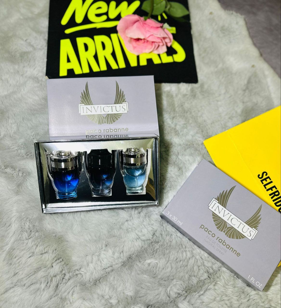 4651602354.jpg Paco Rabanne INVICTUS Perfume Set 3 Pcs Men's - Image 1