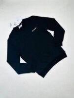 Off-White Logo Print Diagonal Jumpers For Men's in Black Color - Image 3