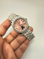 Rolex Datejust Silver Pink Women's Watch - Image 2