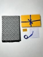 Louis Vuitton LV Monogram Women's Two Tone Logo Cashmere Scarf - Image 6