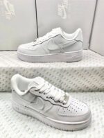 Nike Air Force 1 '07 Trainers Triple White Sneakers For Women's - Image 2