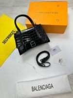 Balenciaga Hourglass XS Handbag Crocodile Embossed Bag - Image 3