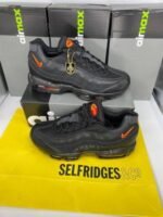 Nike Air Max 95 Black Red Orange Trainers For Men's - Image 2