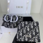 Christian Dior Oblique Jacquard Wallet and Belts Sets For Men's