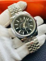 Rolex Sky-Dweller Oyster Perpetual Stainless Steel Watch For Men's in Black Dial - Image 2