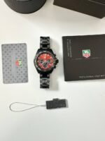 TAG Heuer Formula 1 Chronograph Watch for Men's in Black with Red Dial