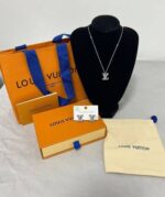 Louis Vuitton LV Iconic Women's White Crystal Necklace Earrings - Image 2