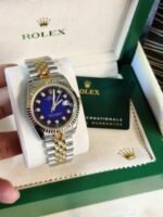 Rolex Datejust Two Tone Blue Color Dial AAA Quality Watch for Men's - Image 2