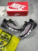 Nike Air Max Plus 3 Black White Chamois Trainers For Men's - Image 2