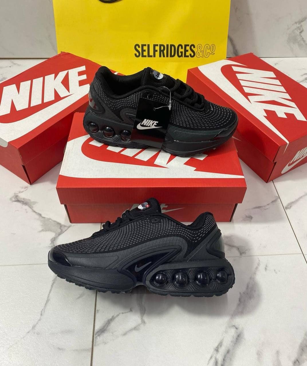 4752816548.jpg Nike Air Max Dn Black Metallic Silver Anthracite Light Smoke Grey (GS) Trainers For Men's - Image 1