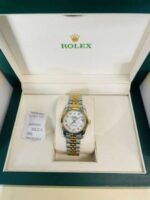 Rolex Datejust Two Tone White Dial Watch For Women's - Image 2