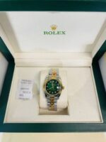 Rolex Datejust Green Floral Motif Jubilee Watch For Women's - Image 2