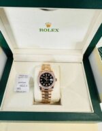 Rolex Datejust Black Diamond Dial With Yellow Gold Bracelet Women's Watch - Image 2