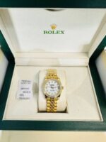 Rolex Datejust Yellow Gold White Diamond Dial Women's Watch - Image 2
