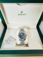Rolex Datejust Wimbledon Diamond Bezel Grey Dial Women's Watch