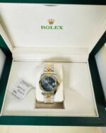 Rolex Datejust Two Tone Grey Diamond Dial Women's Watch - Image 2
