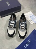 Dior B22 Blue/White Trainers For Men's - Image 2