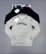 Moncler Logo Printed Faded Effect Jumpers For Men's in 2 Colors - Image 2